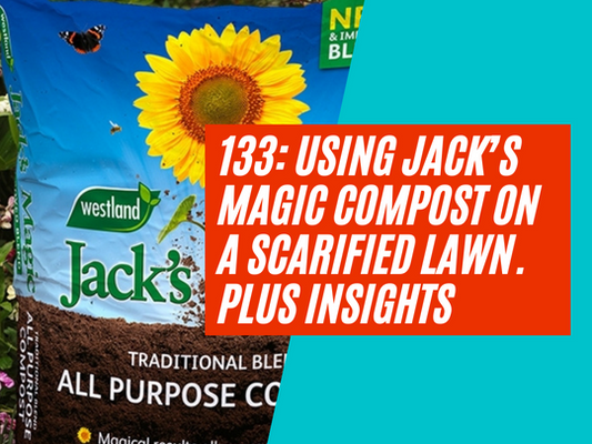 133: Using JACK’S MAGIC compost on a scarified lawn. PLUS insights