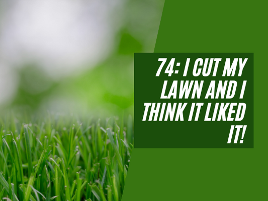 74: I cut my lawn and I think it liked it!